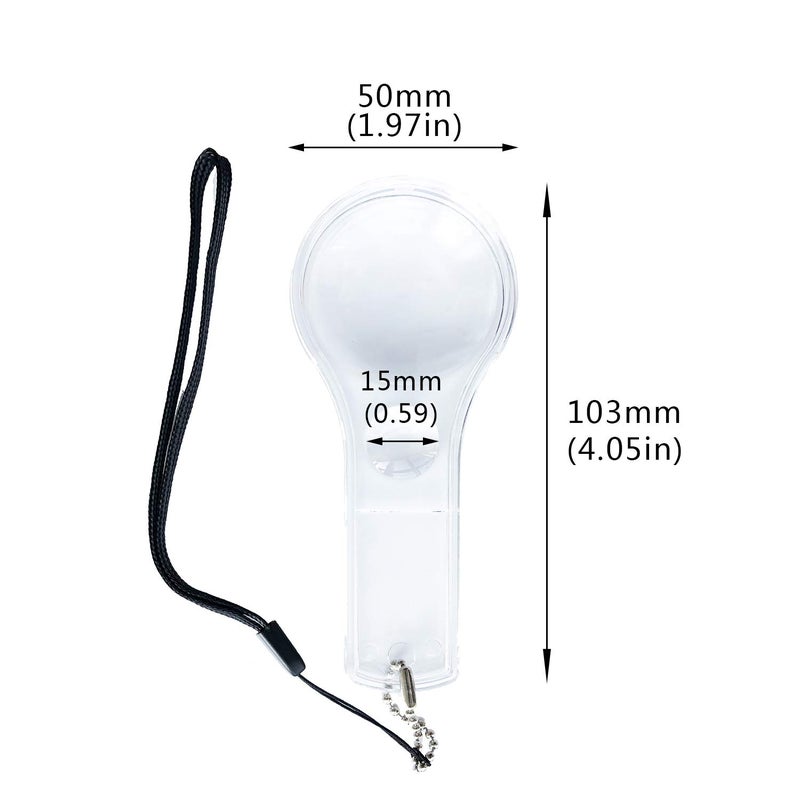 S-Mechanic 24 Pack Hand Lens 10X Plastic Magnifier Mini Hand-held Magnifying Glasses for Kids, Classroom, Reading, Outdoors,Science Observation - Image 3